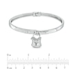 Thumbnail Image 1 of Forever Locking Love™ Diamond Accent Padlock Charm Dangle Bangle in Sterling Silver