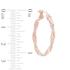 Thumbnail Image 1 of Diamond-Cut Twist Hoop Earrings in 10K Rose Gold