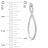 Thumbnail Image 1 of Diamond Accent Curved Hoop Earrings in Sterling Silver