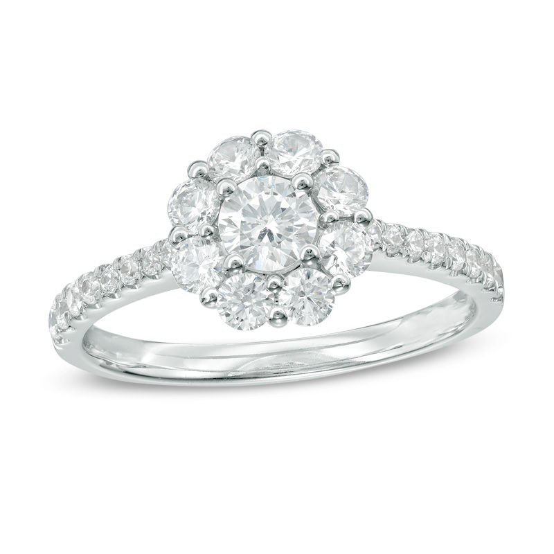 Flower on sale engagement ring