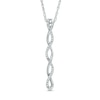 Thumbnail Image 0 of 0.09 CT. T.W. Diamond Linear Twist Pendant in Sterling Silver