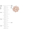 Thumbnail Image 1 of 5.0mm Morganite and Diamond Accent Flower Frame Stud Earrings in 10K Rose Gold