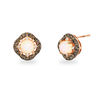 Thumbnail Image 0 of Le Vian® Opal and 0.36 CT. T.W. Diamond Frame Stud Earrings in 14K Strawberry Gold™