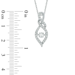 Unstoppable Love™ 0.36 CT. T.W. Diamond Cascading Infinity Flame Pendant in 10K White Gold