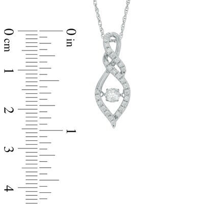 Unstoppable Love™ 0.36 CT. T.W. Diamond Cascading Infinity Flame Pendant in 10K White Gold