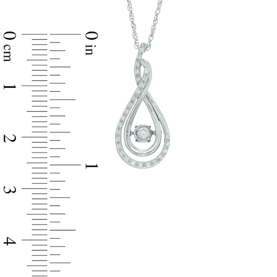 Unstoppable Love™ 0.15 CT. T.W. Diamond Layered Infinity Pendant in Sterling Silver