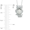 Thumbnail Image 1 of 5.5-6.0mm Freshwater Cultured Pearl Owl Pendant in Sterling Silver
