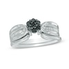 0.30 CT. T.W. Enhanced Black and White Composite Diamond Bridal Set in 10K White Gold