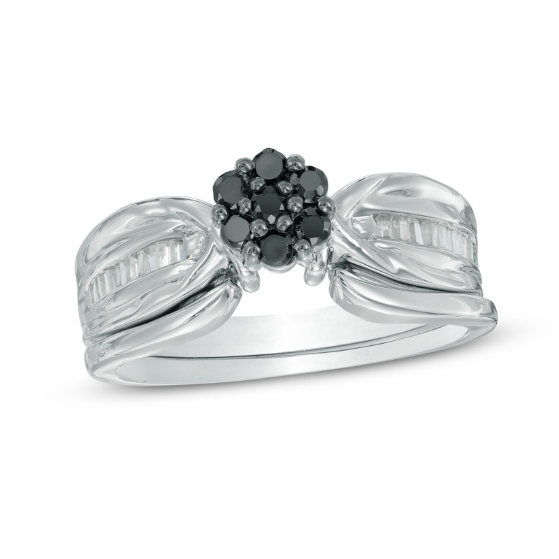 0.30 CT. T.W. Enhanced Black and White Composite Diamond Bridal Set in 10K White Gold|Peoples Jewellers