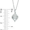 0.23 CT. T.W. Diamond Composite Flame Pendant in Sterling Silver