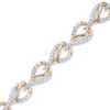 Thumbnail Image 0 of 0.96 CT. T.W. Diamond Flame Link Bracelet in 10K Gold - 7.25"