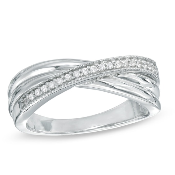 Sterling Silver Multi-Layer Crossover Braided Ring