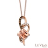 Le Vian® Cushion-Cut Morganite and 0.14 CT. T.W. Diamond Loop Pendant in 14K Strawberry Gold™