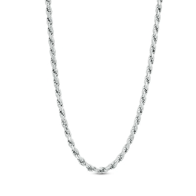 Ladies' 3.6mm Diamond-Cut Rope Chain Necklace in Solid Sterling Silver  - 20"