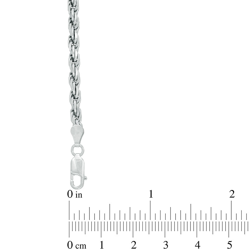 Ladies' 3.6mm Diamond-Cut Rope Chain Necklace in Solid Sterling Silver  - 20"
