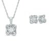 0.23 CT. T.W. Diamond Solitaire Twist Pendant and Earrings Set in 10K White Gold