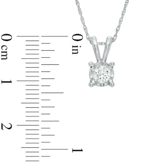 CT. T.W. Diamond Solitaire Pendant and Earrings Set in 10K White Gold