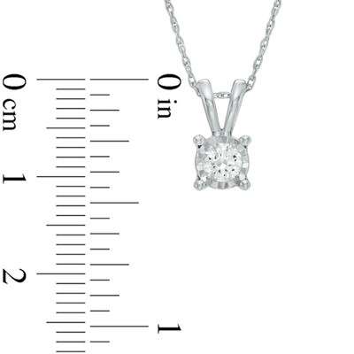 CT. T.W. Diamond Solitaire Pendant and Earrings Set in 10K White Gold