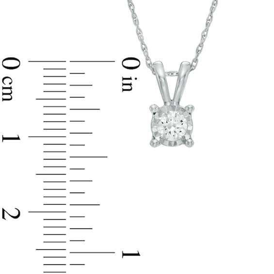 CT. T.W. Diamond Solitaire Pendant and Earrings Set in 10K White Gold