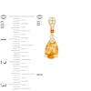 Thumbnail Image 1 of Pear-Shaped Citrine and Lab-Created White Sapphire Drop Earrings in Sterling Silver with 14K Gold Plate