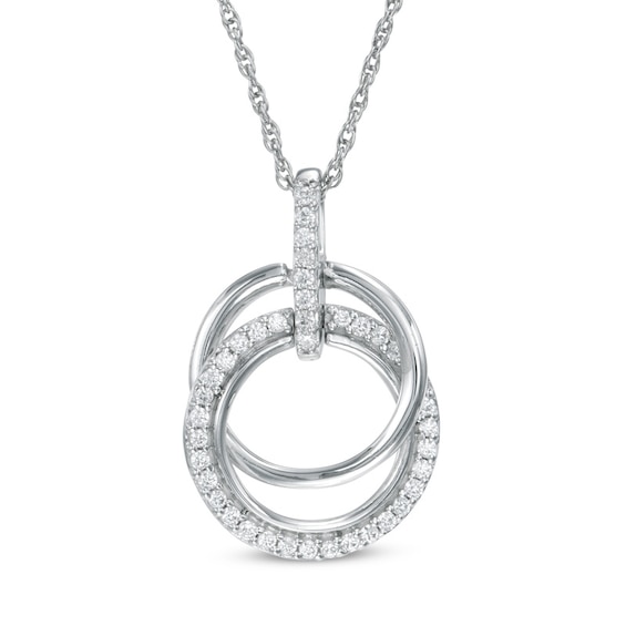 Diamond Nexus Interlocking Circle Necklace