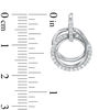 Thumbnail Image 1 of 0.30 CT. T.W. Diamond Interlocking Circles Drop Earrings in Sterling Silver