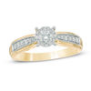 Thumbnail Image 0 of 0.50 CT. T.W. Diamond Frame Engagement Ring in 14K Gold