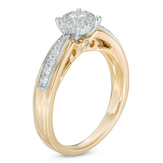 0.50 CT. T.W. Diamond Frame Engagement Ring in 14K Gold