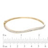 0.95 CT. T.W. Diamond Wavy Bangle in Sterling Silver and 14K Gold Plate