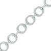 Thumbnail Image 0 of Diamond Accent Circular Link Bracelet in Sterling Silver - 7.5"