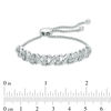 0.25 CT. T.W. Diamond Two Stone "X" Bolo Bracelet in Sterling Silver - 9.5"