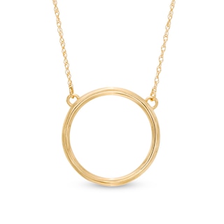 Circle Necklace in 10K Gold