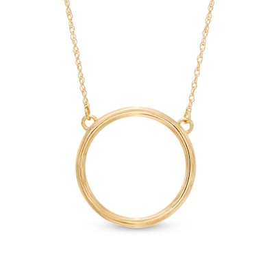 Circle Necklace in 10K Gold