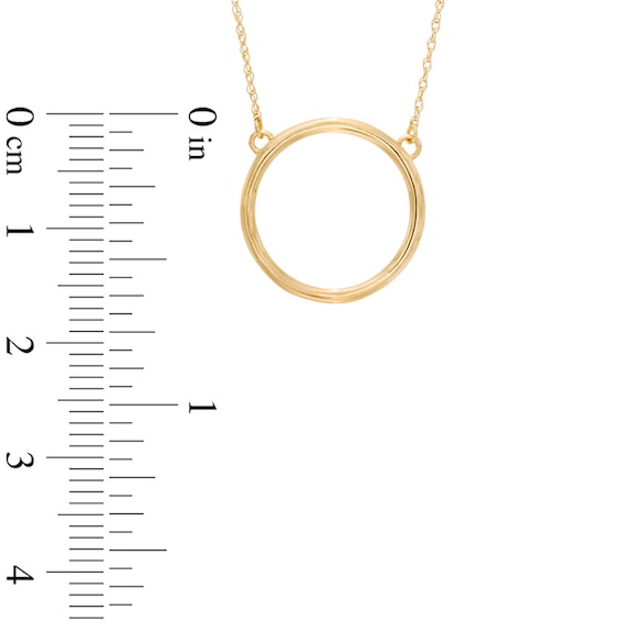 Circle Necklace in 10K Gold