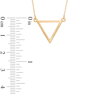 Open Triangle Necklace in 10K Gold