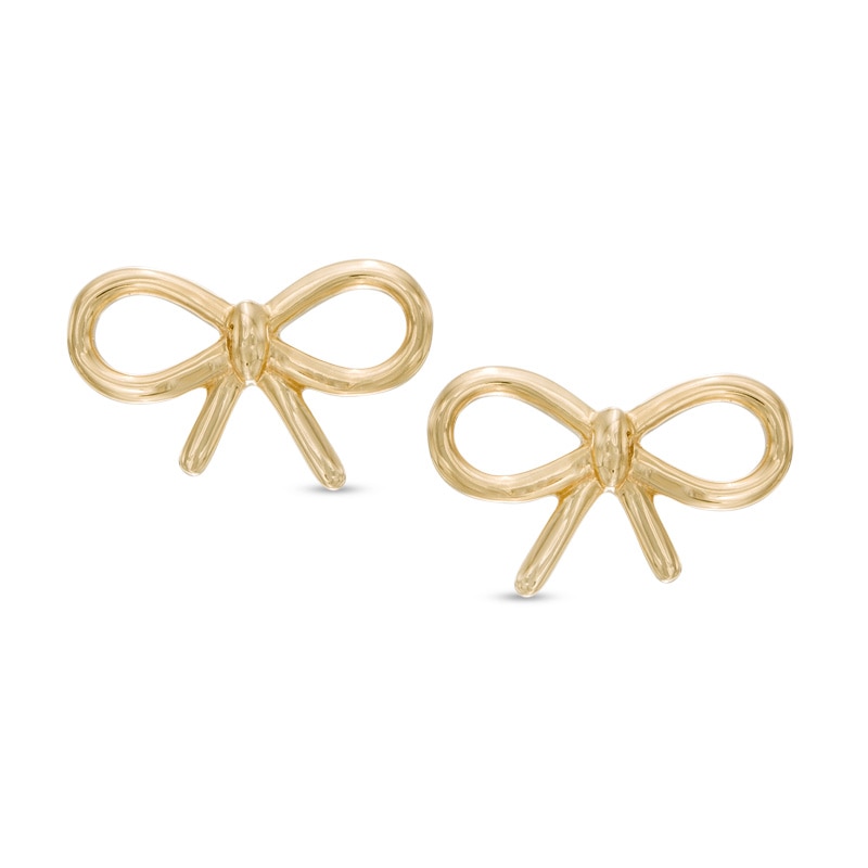 Bow Earrings in 10K Gold|Peoples Jewellers