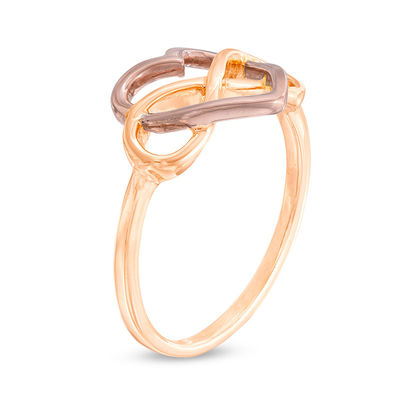 Heart with Infinity Ring in 10K Two-Tone Gold