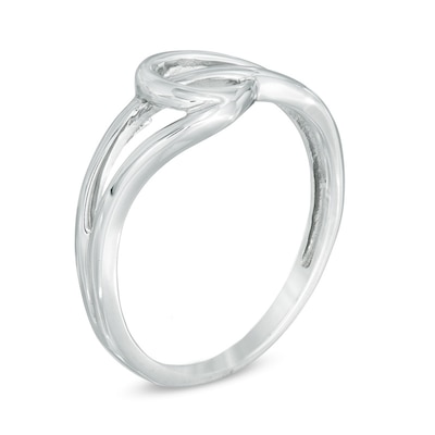 Loop Split Shank Ring in 10K White Gold