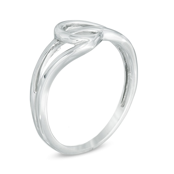 Loop Split Shank Ring in 10K White Gold