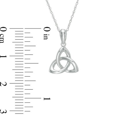 Celtic Trinity Knot Pendant in 10K White Gold