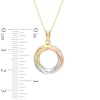 Thumbnail Image 1 of Open Circle Pendant in 10K Tri-Tone Gold