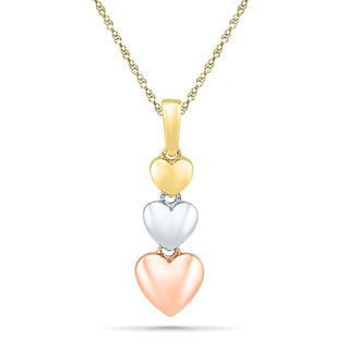 Puffed Heart Pendant in 10K Gold | Peoples Jewellers