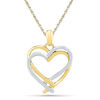 Thumbnail Image 0 of Double Intertwined Heart Pendant in 10K Two-Tone Gold