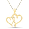 Double Heart Pendant in 10K Gold