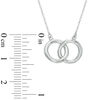 Thumbnail Image 1 of Interlocking Circles Necklace in 10K White Gold
