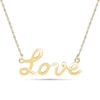 LOVE" Script Necklace in 10K Gold