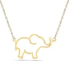 Open Elephant Necklace in 10K Gold