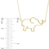 Open Elephant Necklace in 10K Gold