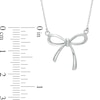 Bow Necklace in 10K White Gold