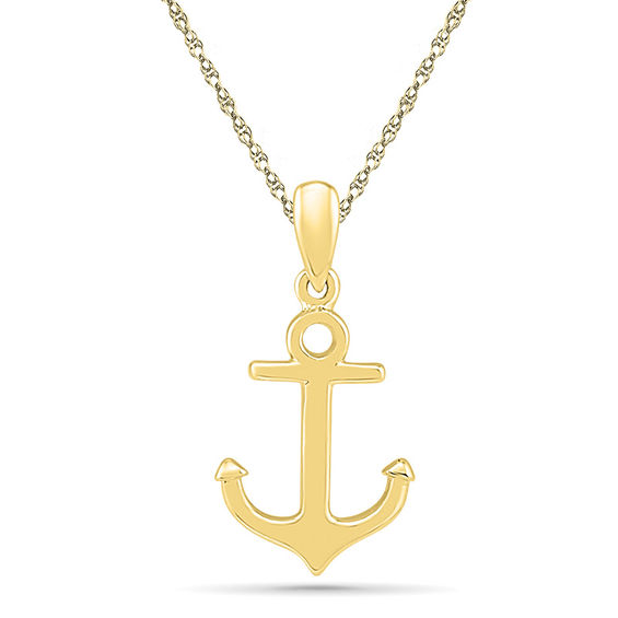 Anchor Pendant in 10K Gold | Peoples Jewellers